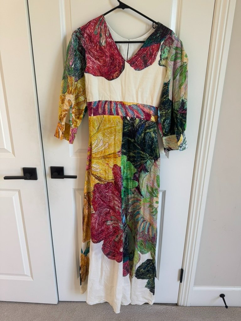 Nwt Saaksha & Kinni Daisy Print Floral A Line Maxi Dress Size S — image 5 of 8